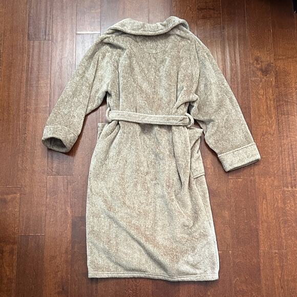Daniel Buchler Men’s Plush Tan Bathrobe, Size L/XL - Picture 10 of 15